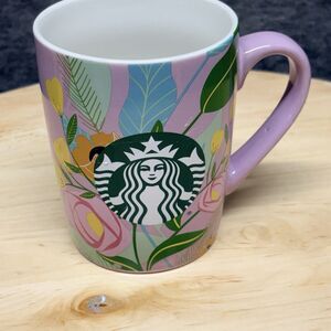 Starbucks 2020 Pink Floral Siren Logo 10 oz Coffee Mug - Excellent Condition